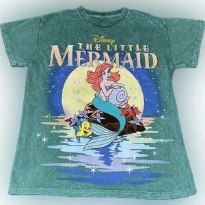 Women’s Disney The Little Mermaid Blue Green Graphic Tee - Small
